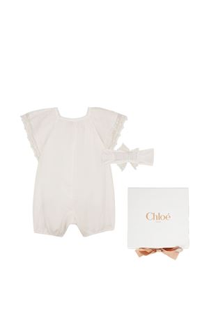 Set tutina e fascia con pizzo panna CHLOÉ KIDS | C20928117